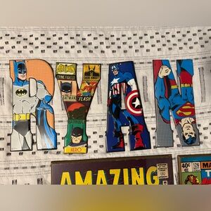 Hobby Lobby Superhero Comic Wall Art - Blue, Red, Yellow